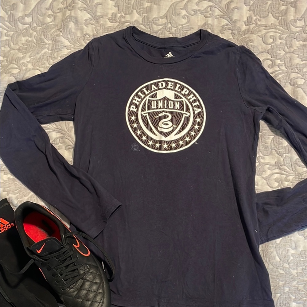 Adidas Navy Long Sleeve Men's Shirt